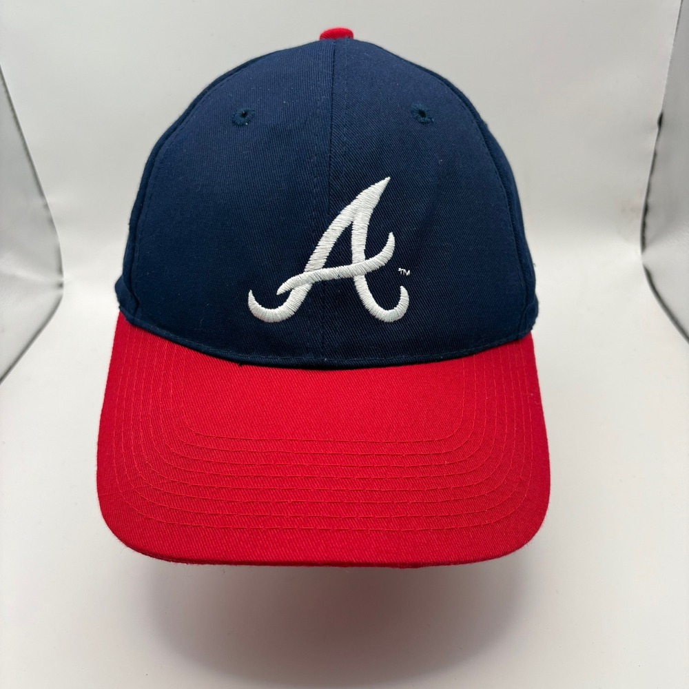 Atlanta Braves MLB Baseball Cap Red Navy Blue White 'A' Logo Recycled Plastic